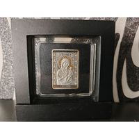 Икона Пресвятой Богородицы "Иверская", 20 рублей 2013 Серебро 925пр., позолота 999