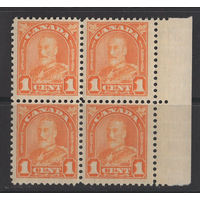1930 Канада ** George V, кварт 4 марки (SG 288) с правым полем