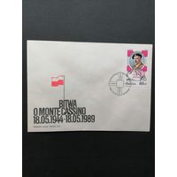 Польша 1989 КПД с маркой "Участие польских войск в сражениях Второй мировой войны: битва под Монте-Кассино" (спецгашение) Mi.3203 каталог 1.00 евро