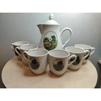 Все лоты с 1 Рубля. Чайный набор. Добрушский фарфоровый завод. СССР.