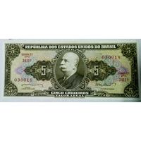 РАСПРОДАЖА!!! - БРАЗИЛИЯ 5 крузейро 1962 год