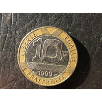 Франция.10 франков.1990. С 20 копеек. Распродажа коллекции. Смотрите другие лоты.