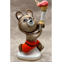 Статуэтка Олимпийский Мишка с факелом Фарфор Вербилки