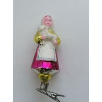 Елочная игрушка СССР Девочка с Козленком лот 1