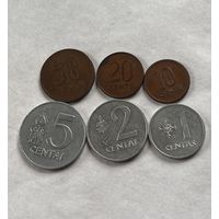 Литва 6 монет 1991