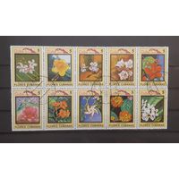 Куба. 1983 год. Флора. Цветы. Сцепка (10 марок)