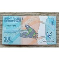 Werty71 Мадагаскар 100 ариари 2017 UNC банкнота Лягушка