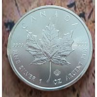 Канада Кленовый лист 1 унция серебра