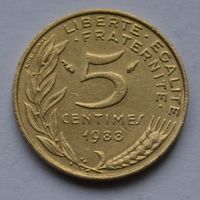 Франция, 5 сантимов 1988 г.