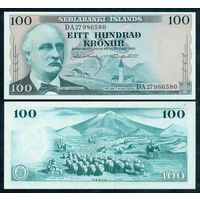 Исландия 100 крон 1961 год, UNC
