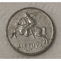 Литва 1 цент, 1991 (2-5-63)