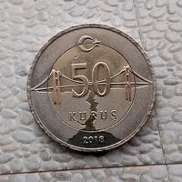 50 курушей 2018 года Турция. Турецкая республика.
