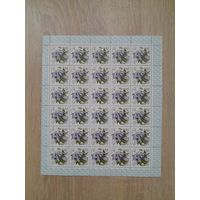 Лист 1981 г. Цветы украинских Карпат  15 к.