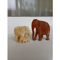 Старая фигурка слоновая кость "Слон" 19 век индия!
