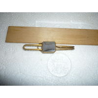 Зажим для галстука. Позолота. Натуральный камень. Клеймо РС5М. СССР