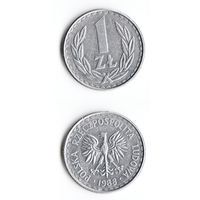 1 злотый Польша 1988 года