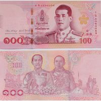 Таиланд 100 бат 2018 год  UNC (бумага)