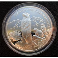 20 злотых 2006 Польша! Всемирная природа - Сурок! Серебро 925 пробы 28,28 грамм 0,841 унции! ОБМЕН!