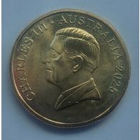 Австралия 1 доллар 2025 год состояние UNC новинка с рубля