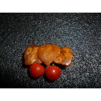 Антикварная Янтарная Брошь Клубнички Кенигсберг 20-ые гг. Очень Редкая RRR