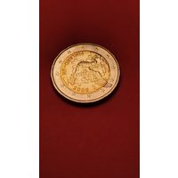 2 Евро 2005. Финляндии. 60 лет ООН и 50 лет членству Финляндии в ООН. С рубля. (08)