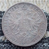 Австро-Венгрия 1 флорин 1883 года, UNC. Серебро! Сторгуй за свою цену, предложи обмен! S90