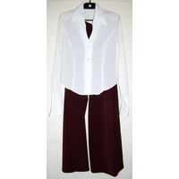 Бордовый костюм стильный, р.42-44, офисный