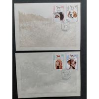 Польша 1989 Три КПД с полной серией марок "Собаки" (спецгашение) Mi.3197-3202 каталог 1.70 евро