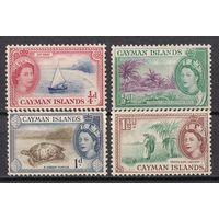 53.BrK. Великобритания. Колонии. Каймановы острова. Елизавета II. 1953 г. Mi.##136 - 139.