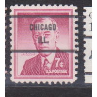 Известные люди Личности  США 1954 год Лот 7 С НАДПЕЧАТКОЙ ИЛИ ПРЕДВАРИТЕЛЬНЫМ ГАШЕНИЕМ