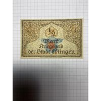 Нотгельд 1/2 марки (Германия Веймарская республика). -2612