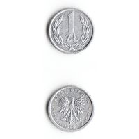 1 злотый Польша 1989 года