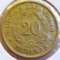 Финляндия, 20 марок 1937 года, состояние XF, KM#32