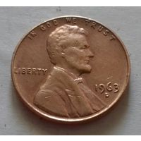 1 цент, США 1963 D