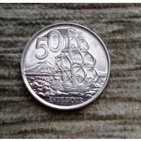 Werty71 Новая Зеландия 50 центов 2006  корабль Джеймса Кука - Индевор