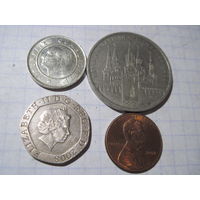 Четыре монеты/15 с рубля!