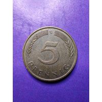 Германия ФРГ 5 пфеннигов 1989 G