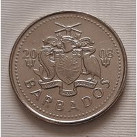 25 центов 2008 г. Барбадос