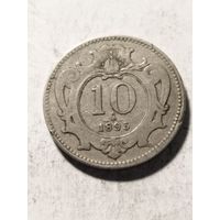 Австрия 10 геллер 1895