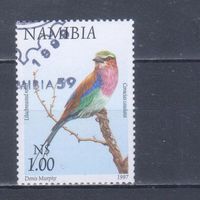 [1341] Намибия 1997. Фауна.Птицы.Сизоворонка. Гашеная марка.