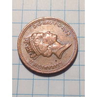 1 пенни Великобритания 1988 год