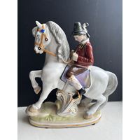 Большая статуэтка всадник фарфор Германия