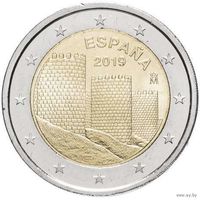 2 евро 2019 Испания Авила UNC из ролла