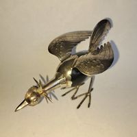 Статуэтка Петух. Серебро Агат. 925 пр.