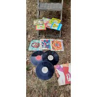 Виниловые пластинки СССР, сказки и песни(13шт.)