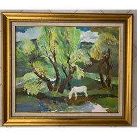 Гугель А.С. "Весна", 1984г. Холст, масло. Размер 70х84 см.