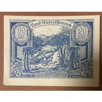Нотгельд Австрия Ниедестерейх , 20 геллеров 1920 год