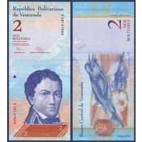 Венесуэла, 2 боливара 2012 г., P-88d (K, 31.01.2012, революционер Франсиско Миранда), UNC