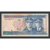 Литва 10 лит 1997 года. Тип Р-59. Состояние XF+
