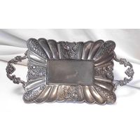 Визитница Поднос для визиток 30 х 15 см Серебрение 02